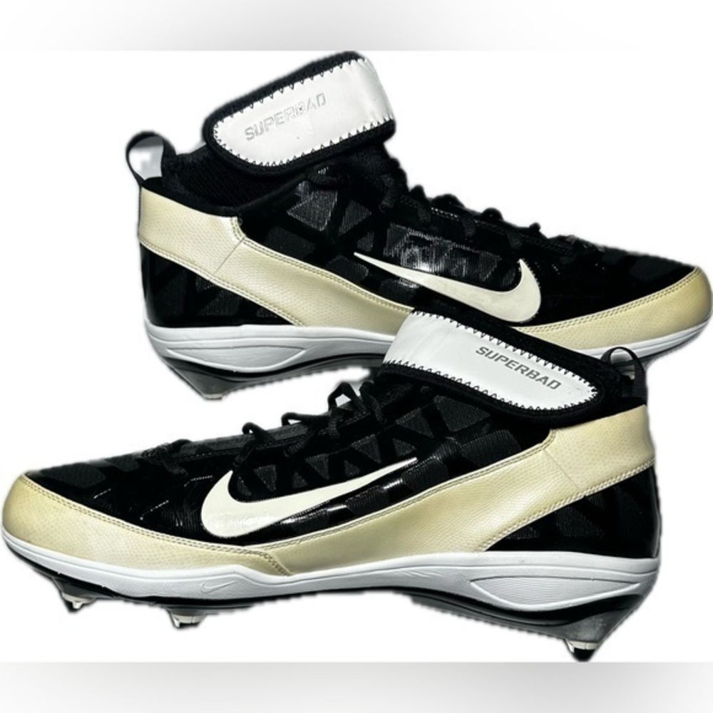 Nike Air Zoom Super Bad 3 TD Men Football Cleats Black White NWOB size 15